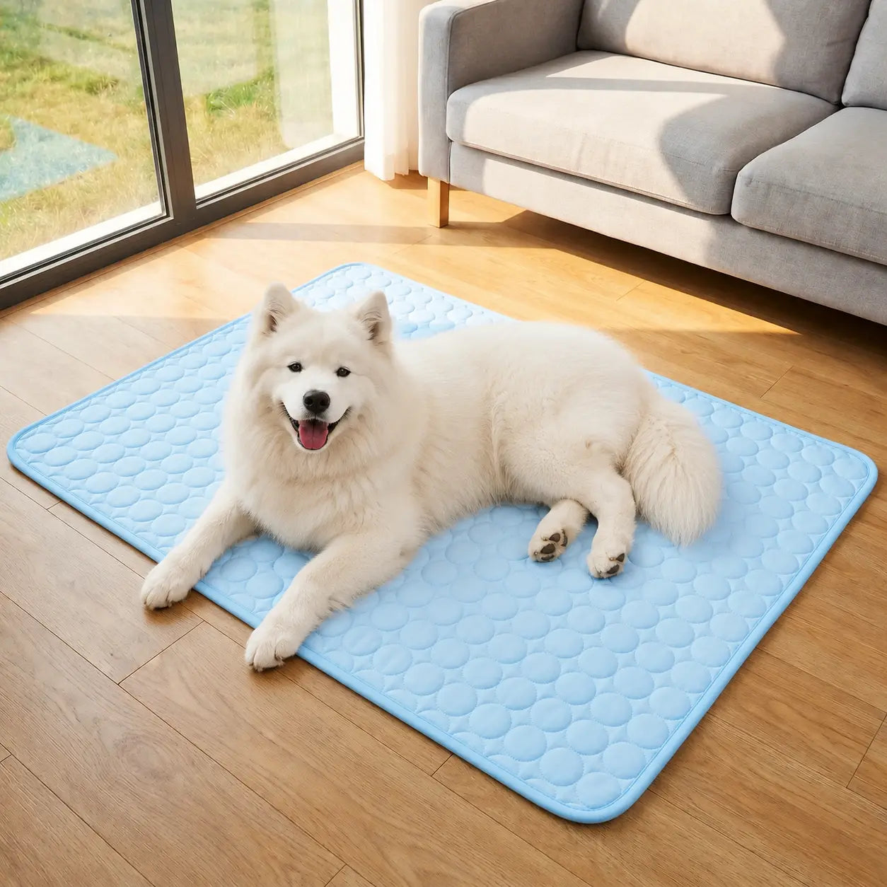 Summer Cooling Pet Mat – Ice Silk Bed for Dogs & Cats Pet Bloom Studio